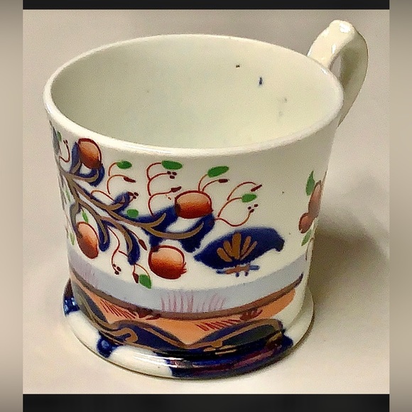 Cherry Tree Pattern Orange Copper Rust Lustre Gaudy Welsh Child’s Mug - Picture 3 of 10